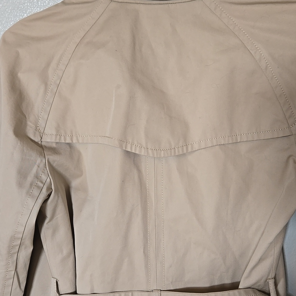 Loft | NWT Tan Floral Lined Belted Trench Coat Size XSP - Picture 7 of 10